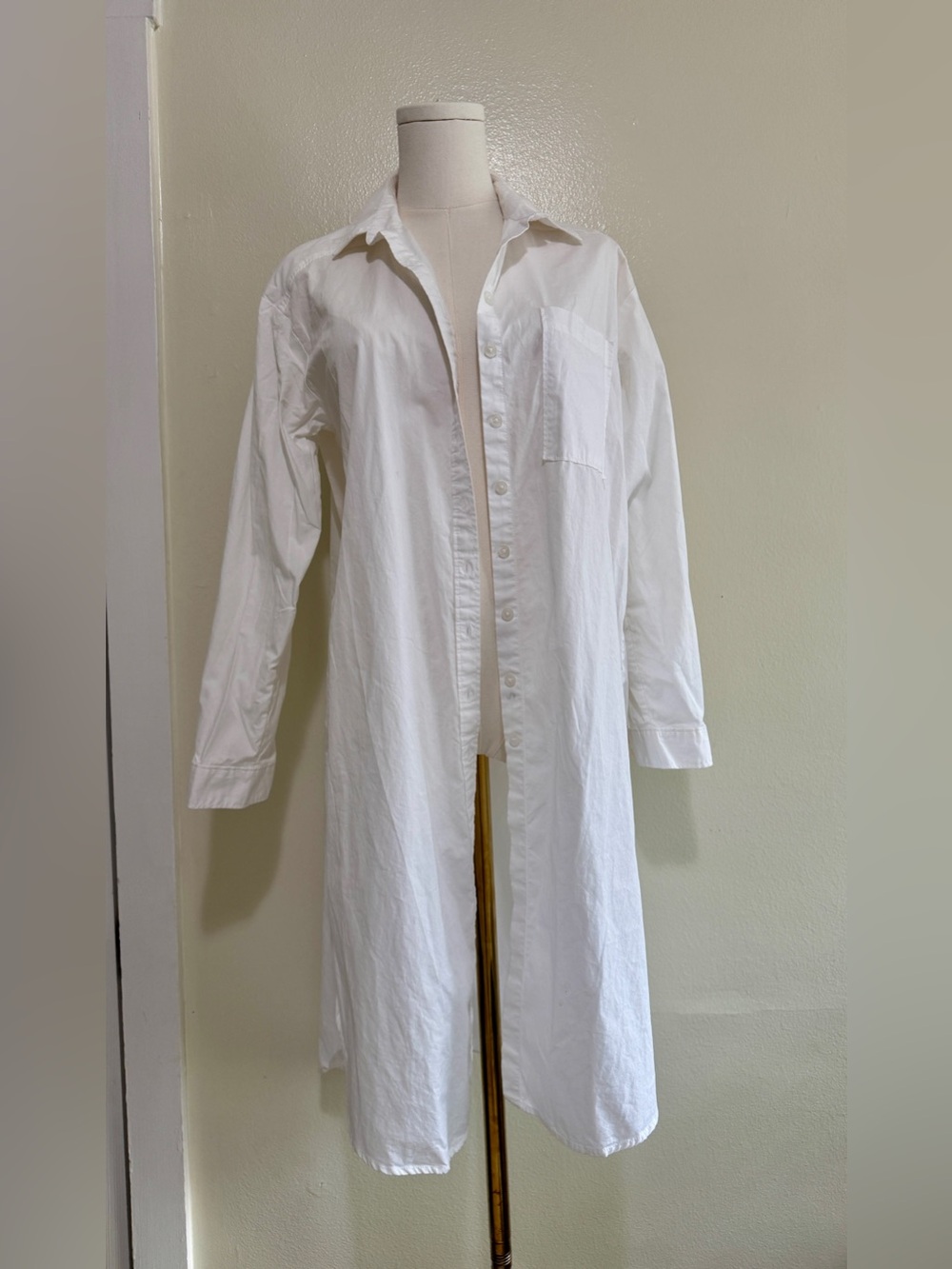 Anthropologie Maeve Small Oversized White Shirt